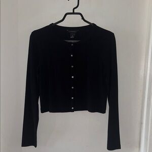 Club Monaco Black Button-Down Shirt